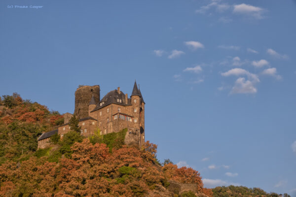 Burg Katz im Abendlicht