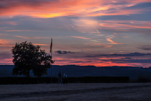 Sonnenuntergang auf der Erpeler Ley