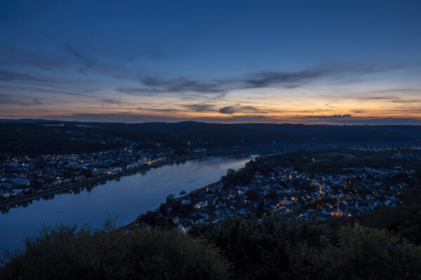 Blaue Stunde &uuml;ber der Erpeler Ley