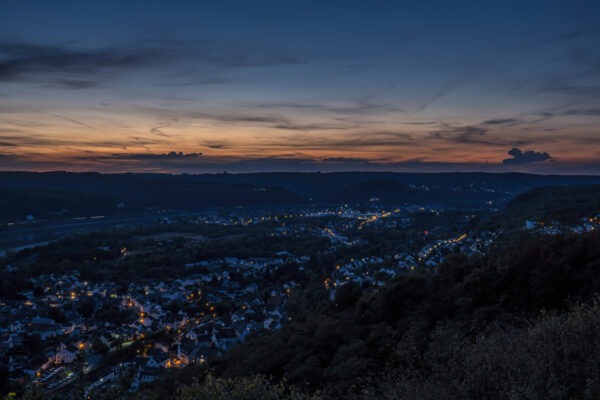 Blaue Stunde &uuml;ber der Erpeler Ley