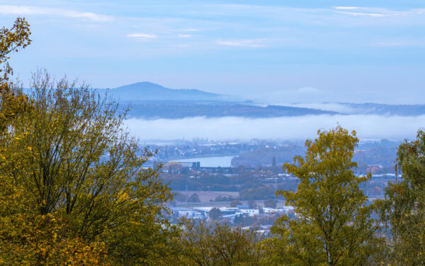 Nebel &uuml;ber dem Rheintal bei Urmitz