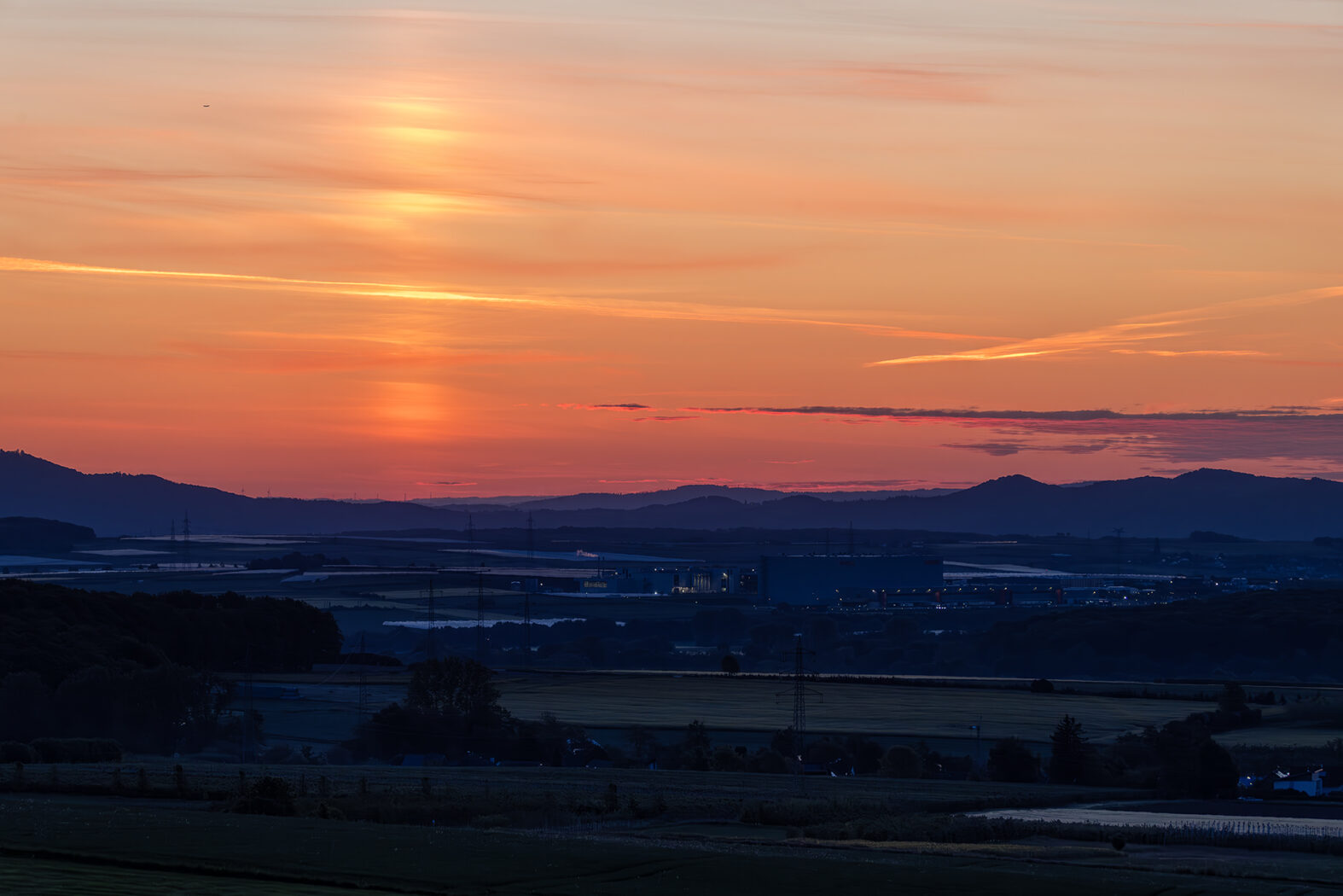 Sonnenaufgang in Richtung Siebengebirge