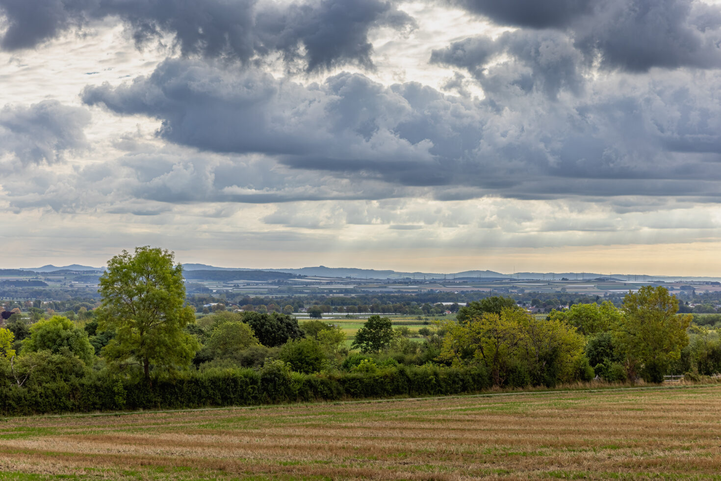 Blick in die Ebene unterhalb der Tomburg
