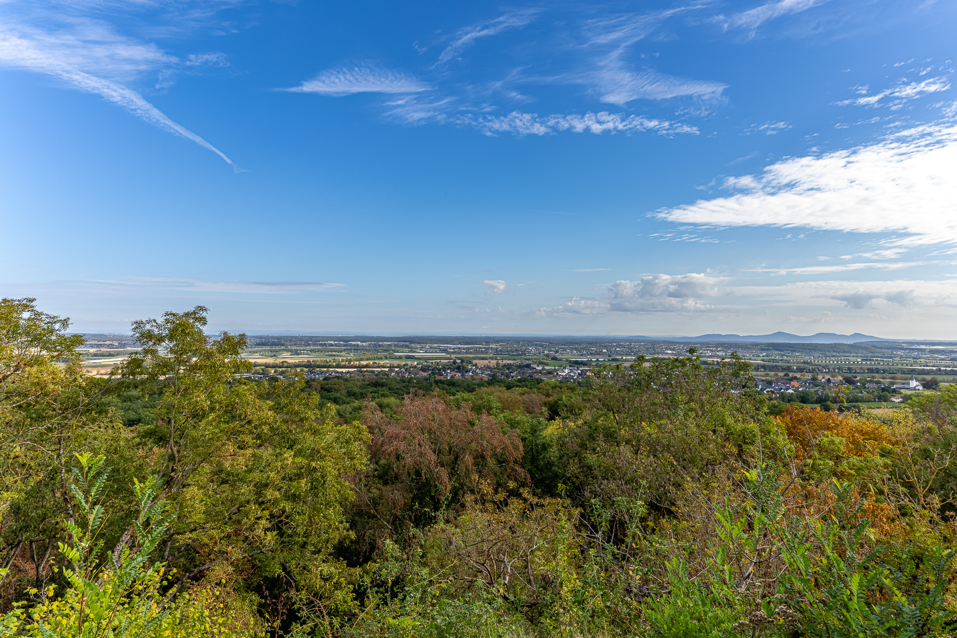 2026-09-FCa-036-Blick-von-der-Tomburg Blick vom Gelände der Tomburg auf die Ebene und das Siebengebirge