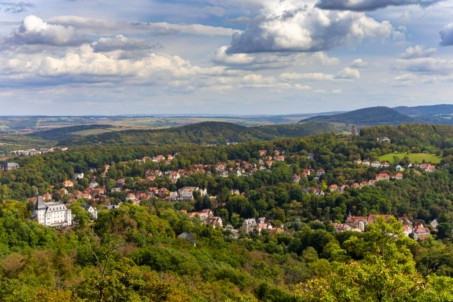 Landschaftsblick vom Gel&auml;nde der Wartburg
